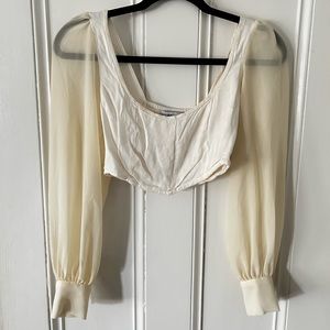 Adika Sheer Sleeve Crop